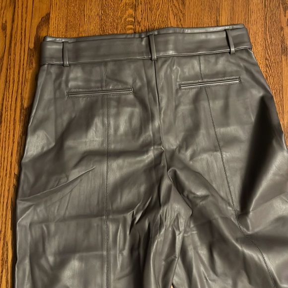 Imitation leather wide leg Ann Taylor Pants - Picture 3 of 5